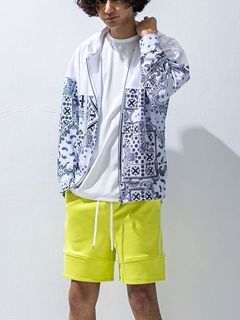 PAISLEY RUSH OVER ZIPUP HOODIE   (ホワイト) ラッシュガード ZIP パーカー
