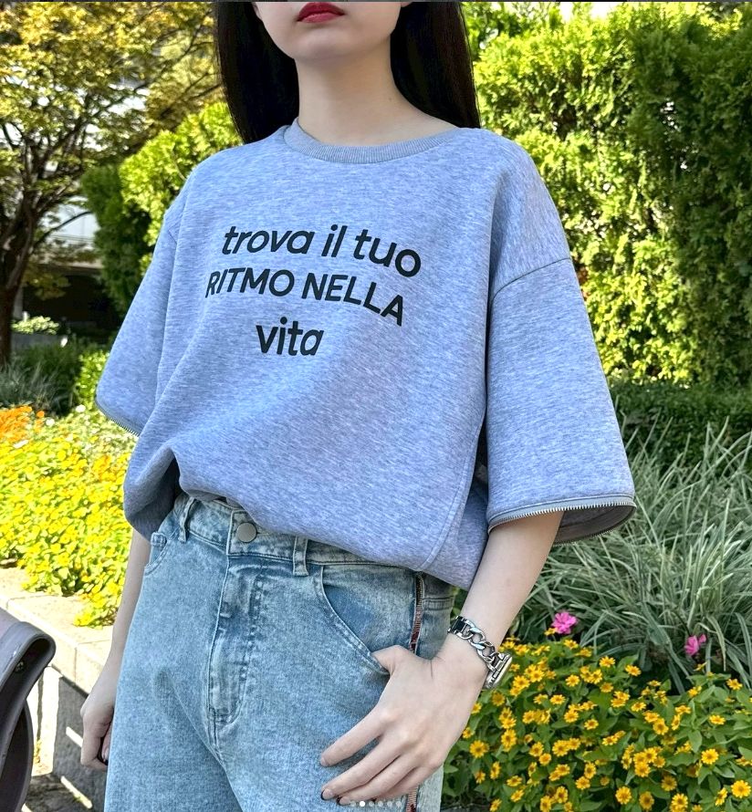 スリーブ ZIP デザイン 2WAY プルオーバー   （グレー）  MML108TEA