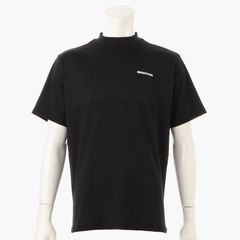 MENS BACK LOGO LINE HIGH NECK RELAXED FIT （ブラック）  ロゴ モックネック