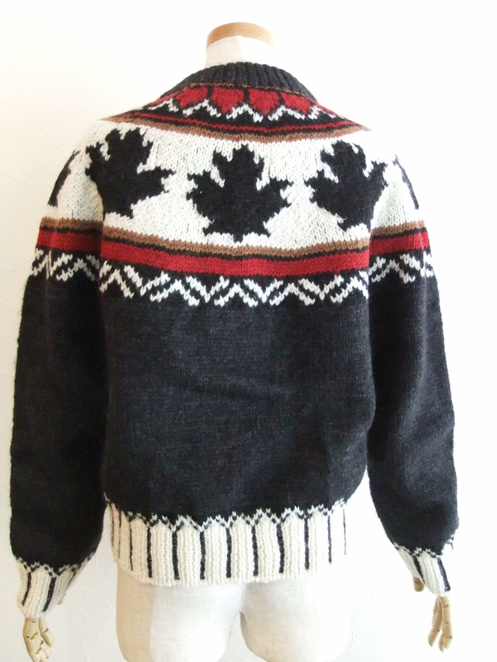 LADIES WOOL PATTERNED KNIT ウール インターシャ ミディアムG セーター  S72HA0966
