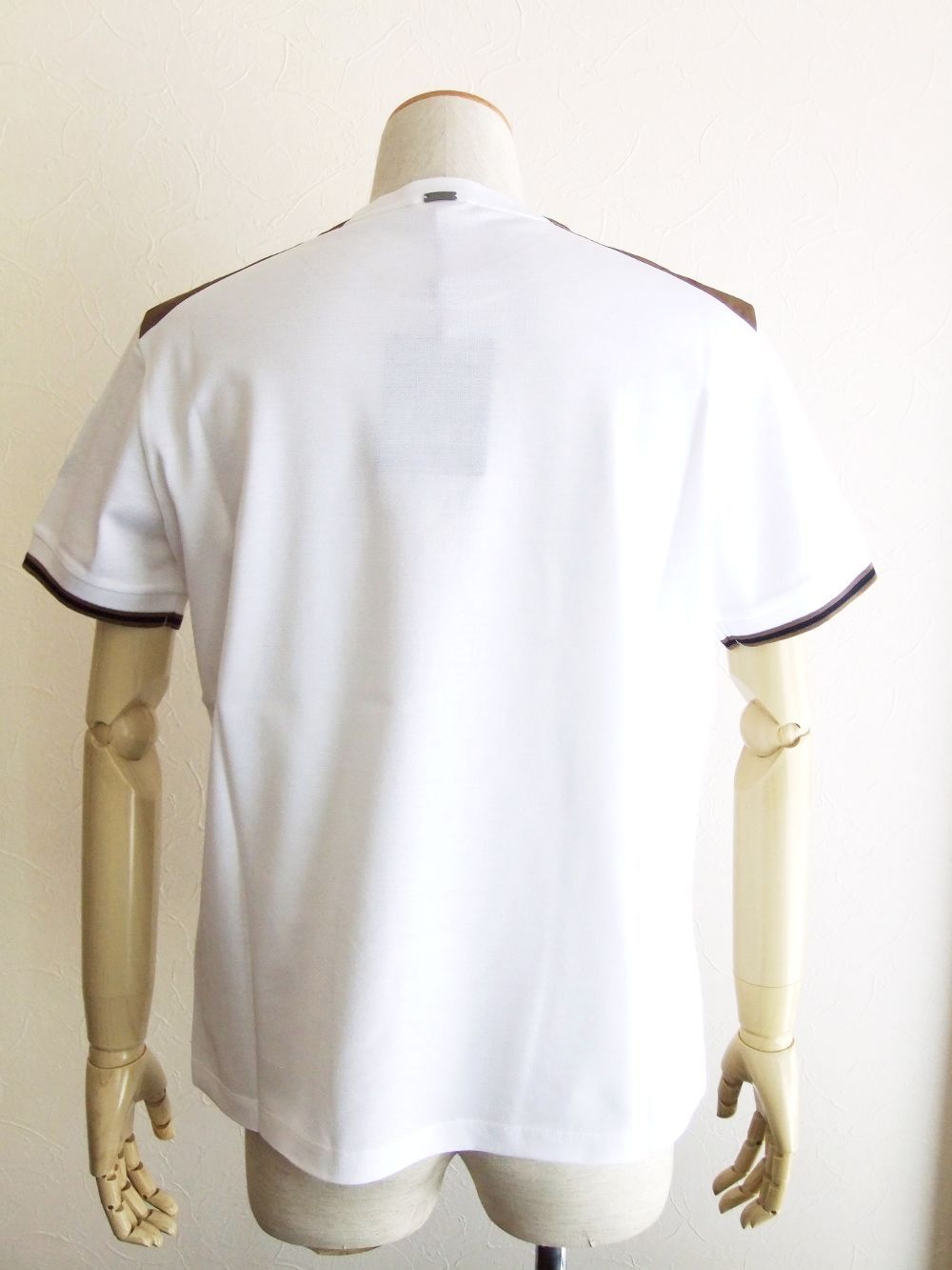 HERNO コットン ピケ クルーネック ロゴTシャツ (ホワイト)  JG000129U-54002