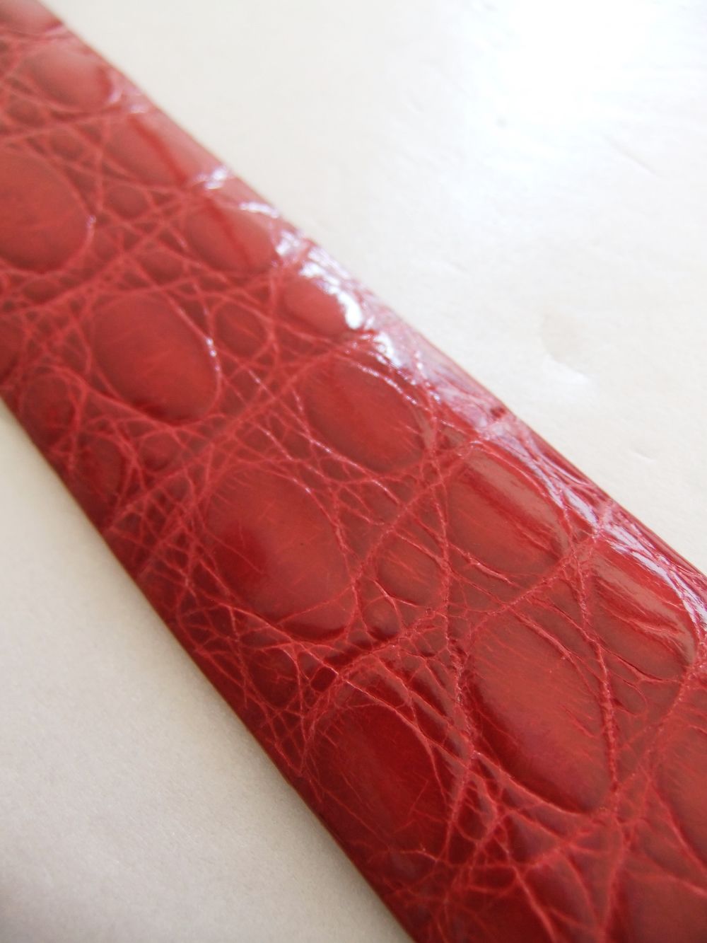 アリゲーター ALLIGATOR LEATHER BELT ( レッド )