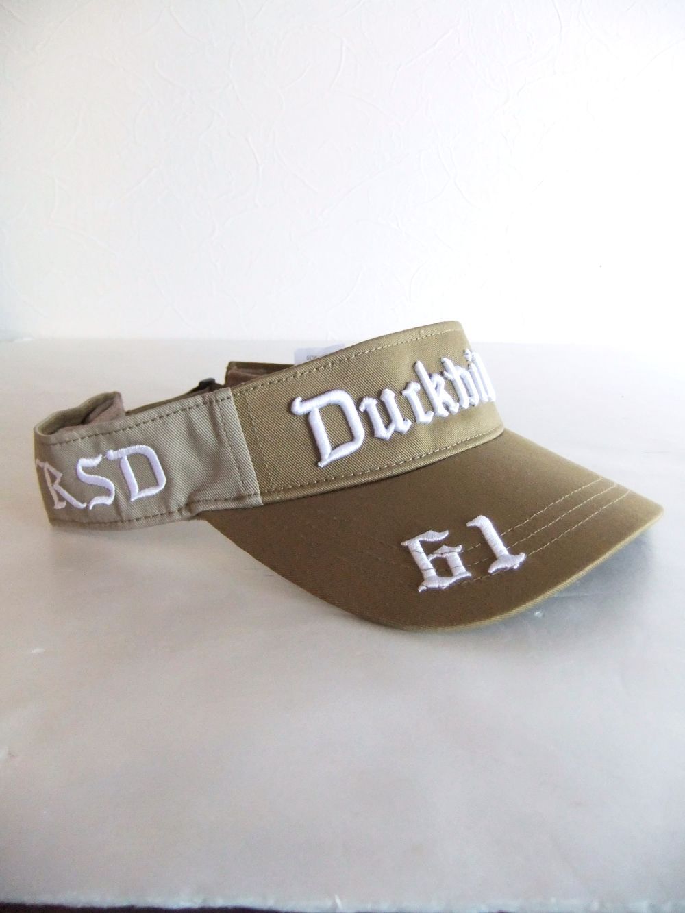 DUCKBILLS SUN VISOR (ベージュ) ロゴ入りサンバイザー  RSA-22006