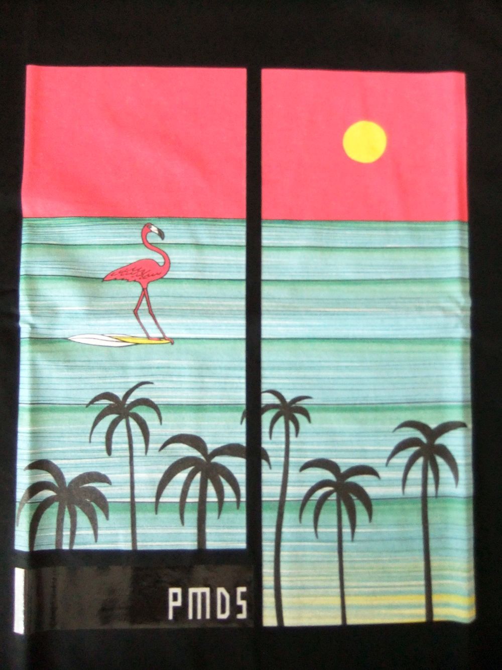 EDONE SUNSET FLAMINGO プリント 半袖 Tシャツ