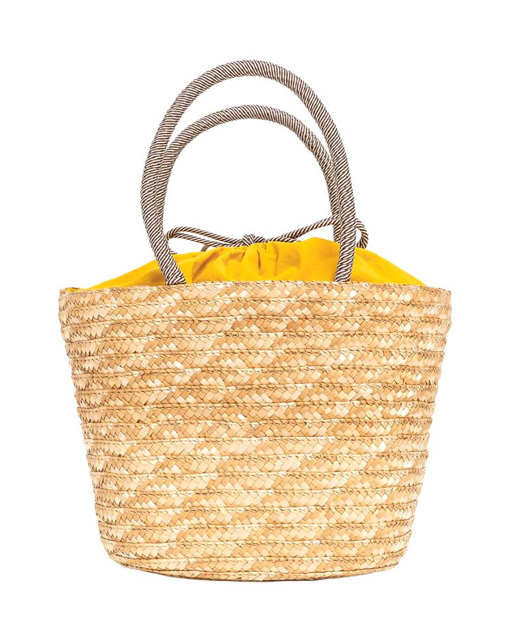 【MICALLE MICALLE Account】 HOMMAGE SMALL BASKET BAG 小 (イエロー) オマージュ バスケット バッグ  MAB101GEB