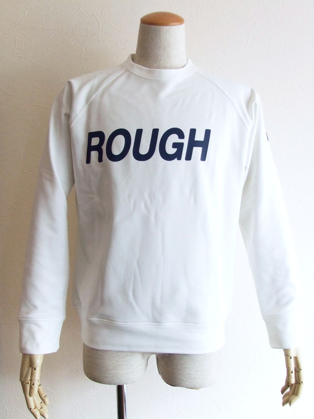 rough & swell - BIG LOGO SWEAT ロゴ入りスウェットシャツ ( ホワイト