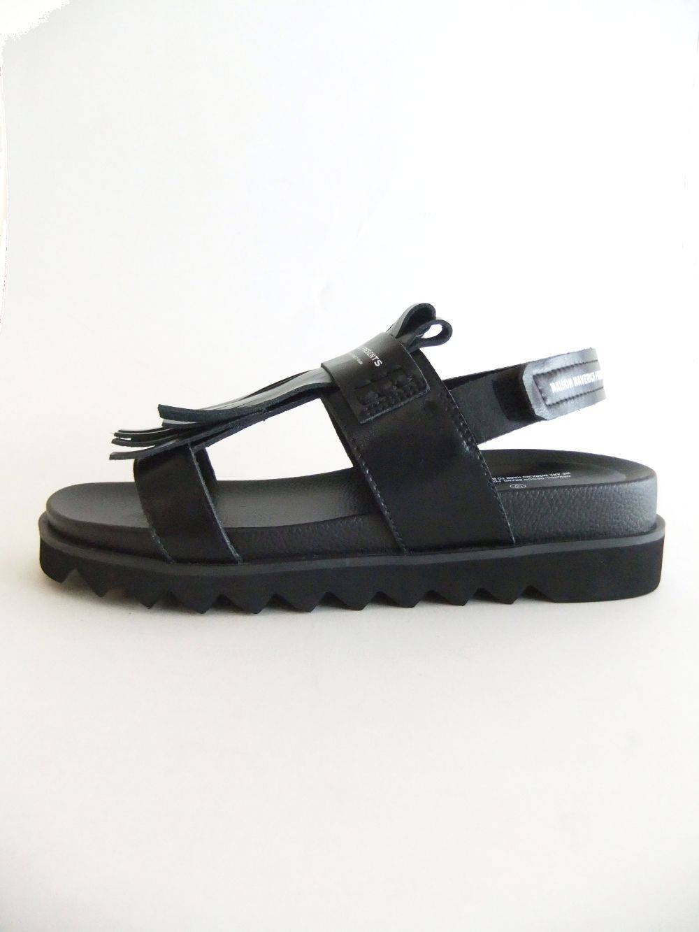 TASSEL & FRINGE SANDALS  コンフォートサンダル  (ブラック)  MS2001