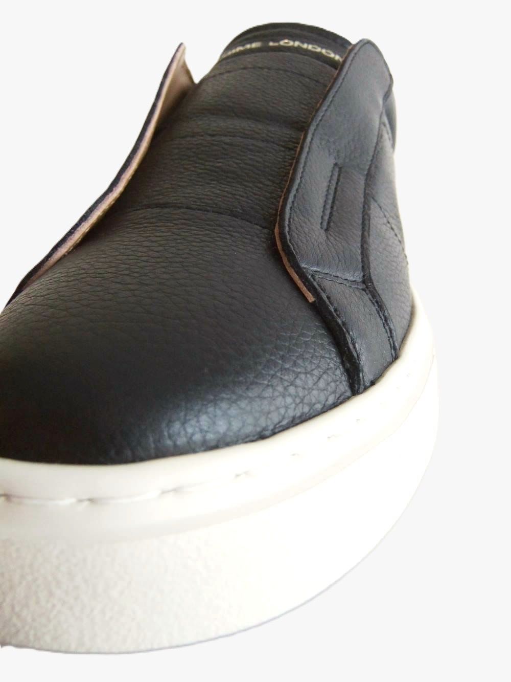 【MENS】 SUPERLIGHT SLIP ON (ブラック)   レザースニーカー