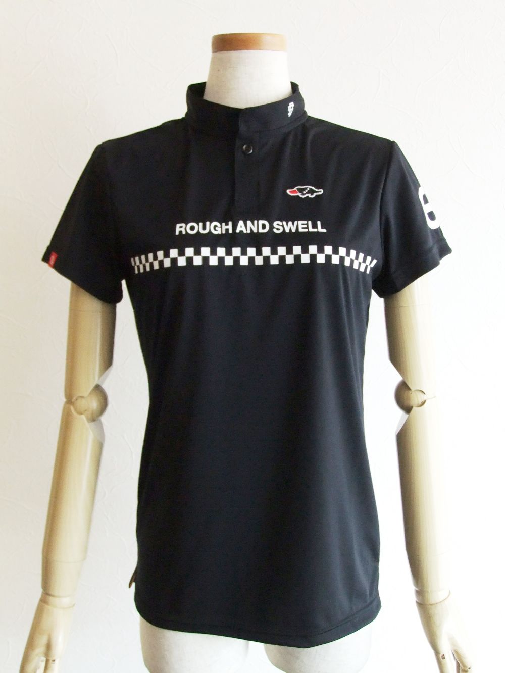 【LADIES】 CIRCUIT ROUGH-NECK W.  (ブラック)  ロゴ ラフネック   RSL-22024