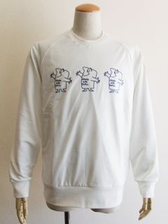 FAT BOYS SWEAT  プリント入り スウェットシャツ ( ホワイト )  RSM-20225