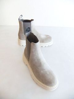 〈LADIES〉 TWEED   スエード アンクル チェルシーブーツ   0E02
