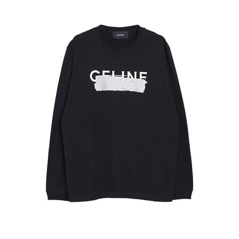 【MICALLE MICALLE Account】 HOMMAGE CE LONG-T   (ブラック)   ロゴ T-SHIRT  MAF102TDC