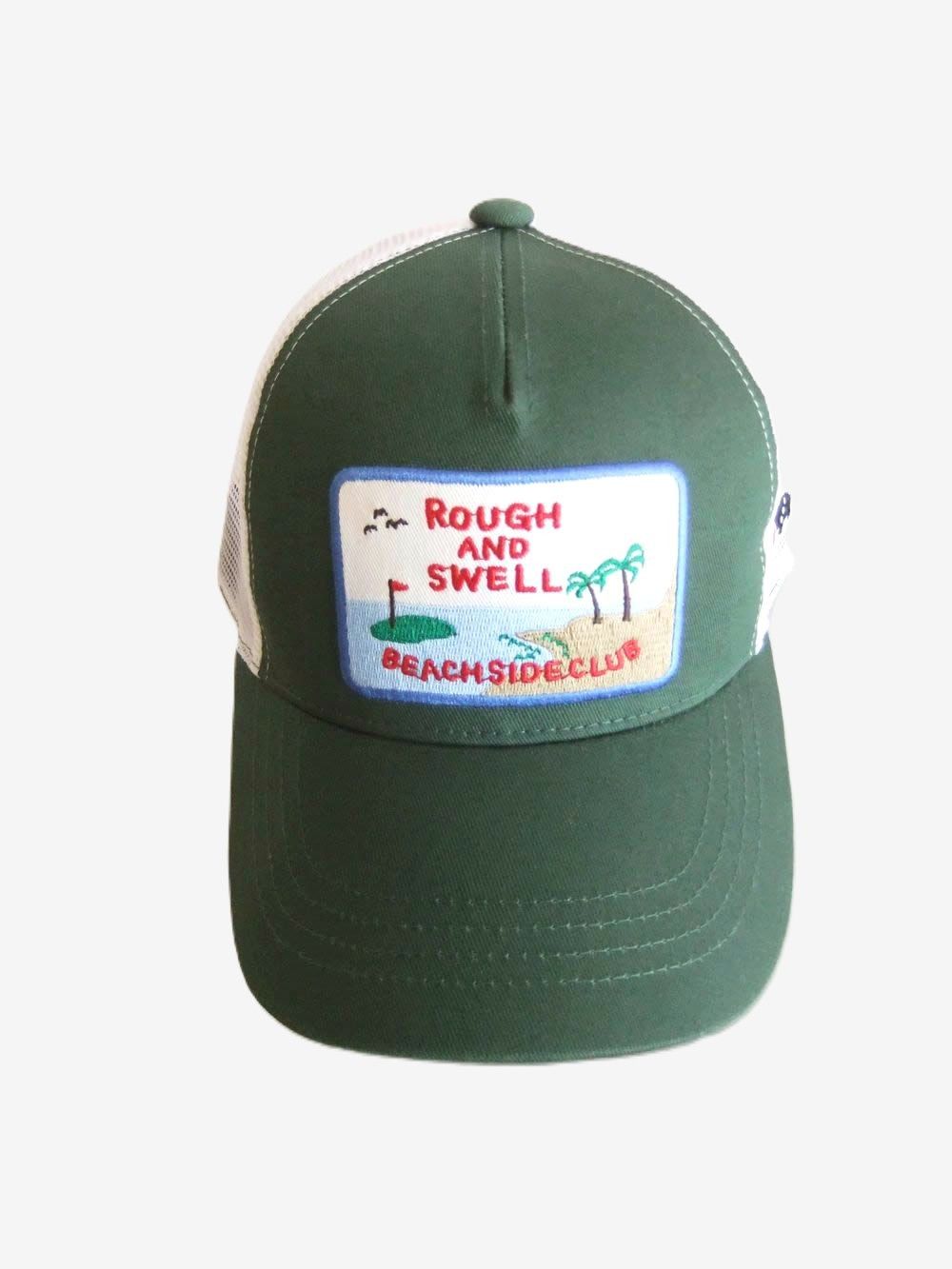 BEACH SIDE MESH CAP  (グリーン)   ロゴ入り ワッペン付き キャップ    RSA-26004