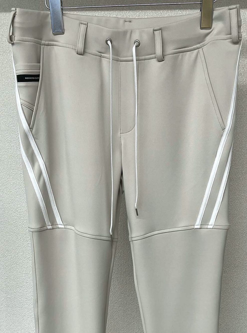 TYLER LINE  PANTS  ライン ナイロン パンツ (オフホワイト×ホワイト)