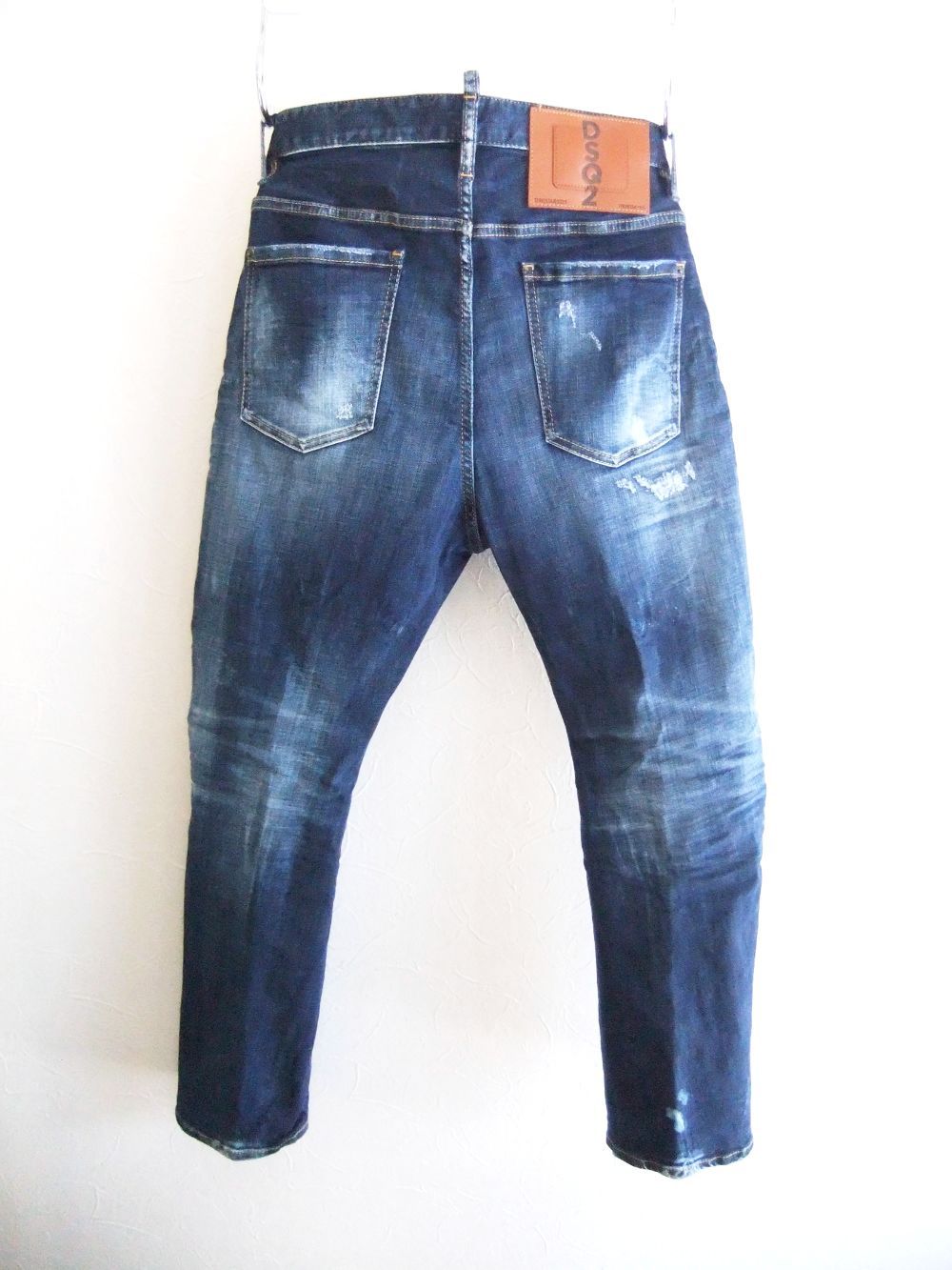 DARK WHITE LINE WASH LONDON BRO JEANS   ダメージ ワイドジーンズ   S71LB1581