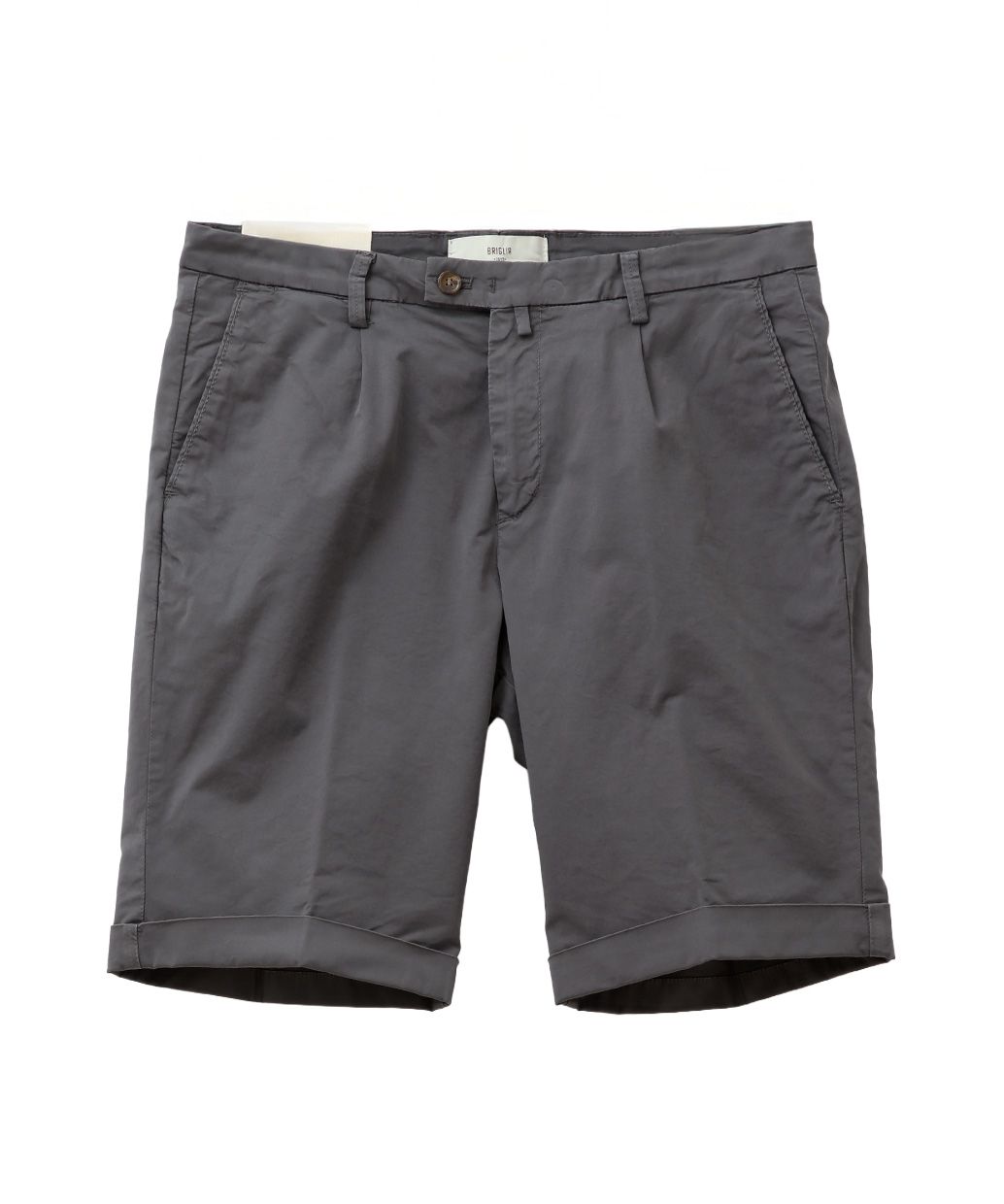 BRIGLIA 1949   ( グレー ) コットンストレッチ ワンプリーツスリムショーツ