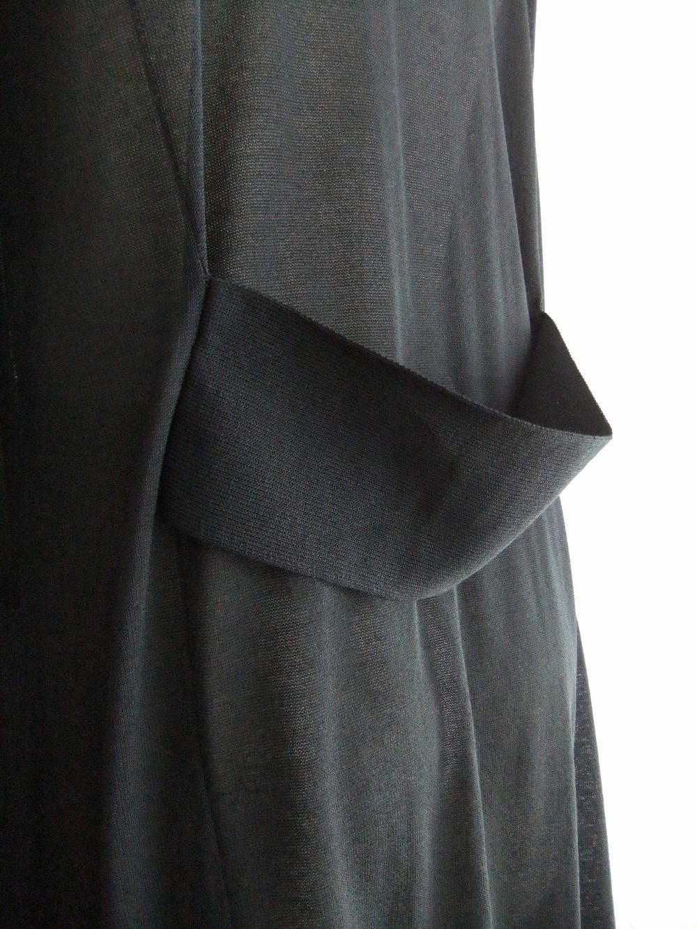 アセテート ニット ロングカーディガン  (ブラック)  SS-62858