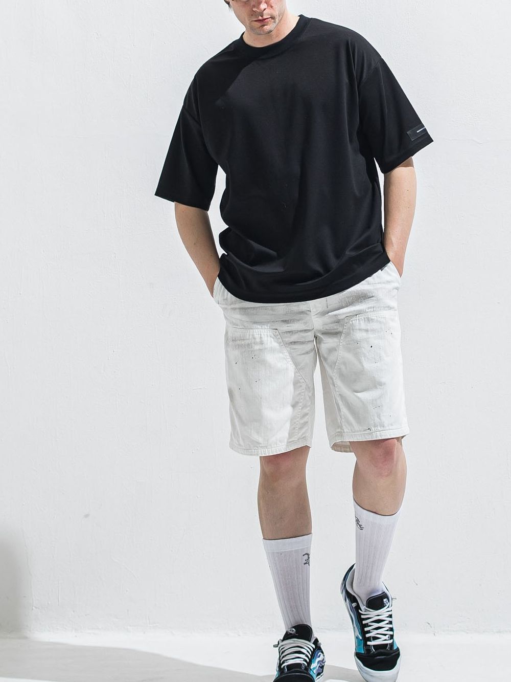 REV MESH OVER TEE  (ブラック)   メッシュ オーバーTシャツ