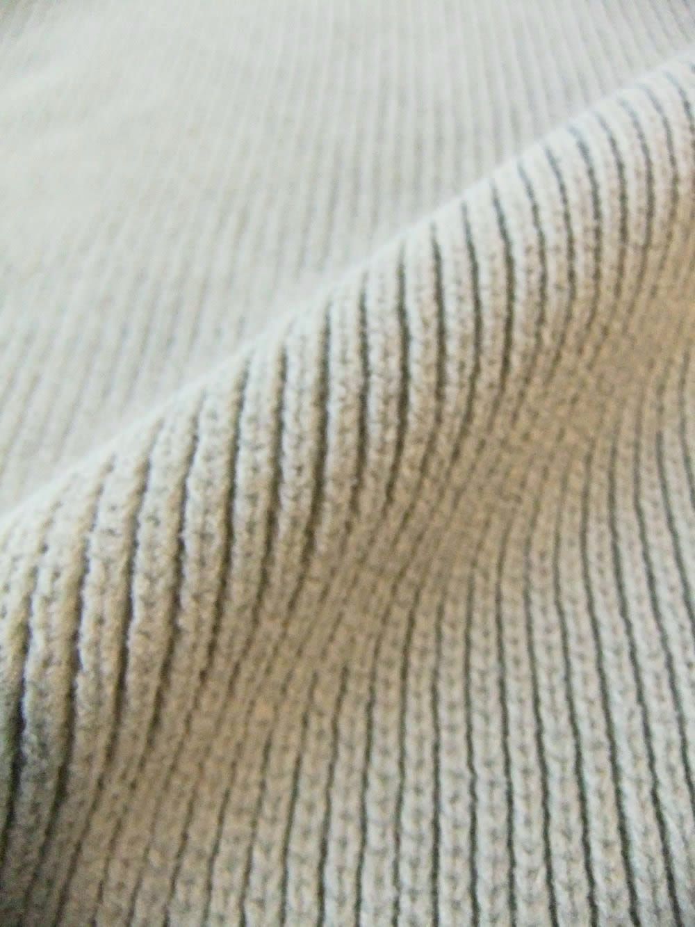 CHENILLE COTTON CREWNECK LENS SWEATER (グレー)   コットン クルーネックニット