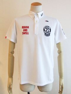SKULL POLO ( ホワイト )   半袖B.D.ポロ  RSM-21007