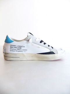 【MENS】 SK8 DELUXE    レザースニーカー (ブルー)