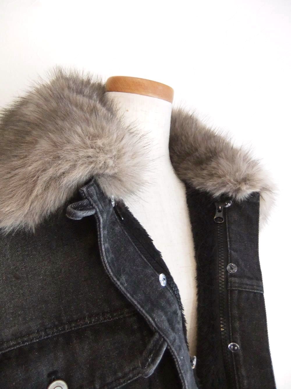 エコファー + 裏ボアライナー付き 3WAY デニムジャケット   MMI102CDC