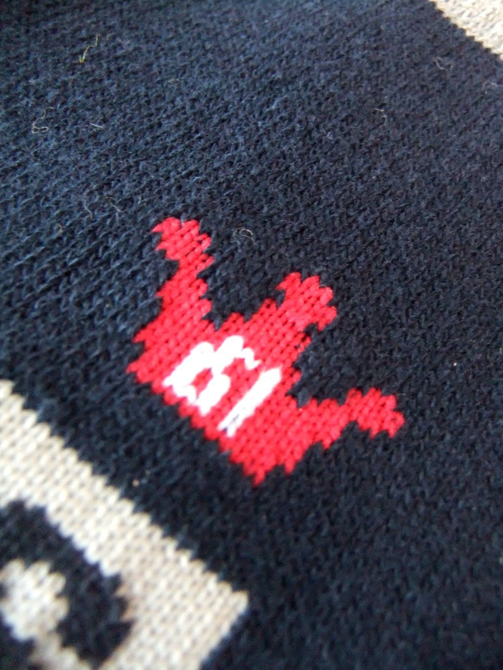 【LADIES】 CROWN HIGH SOCKS W.  ロゴ ハイソックス (ネイビー) RSA-23207