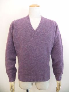 アルパカ混 V-NECK ニット   (パープル)  CV1MLM13