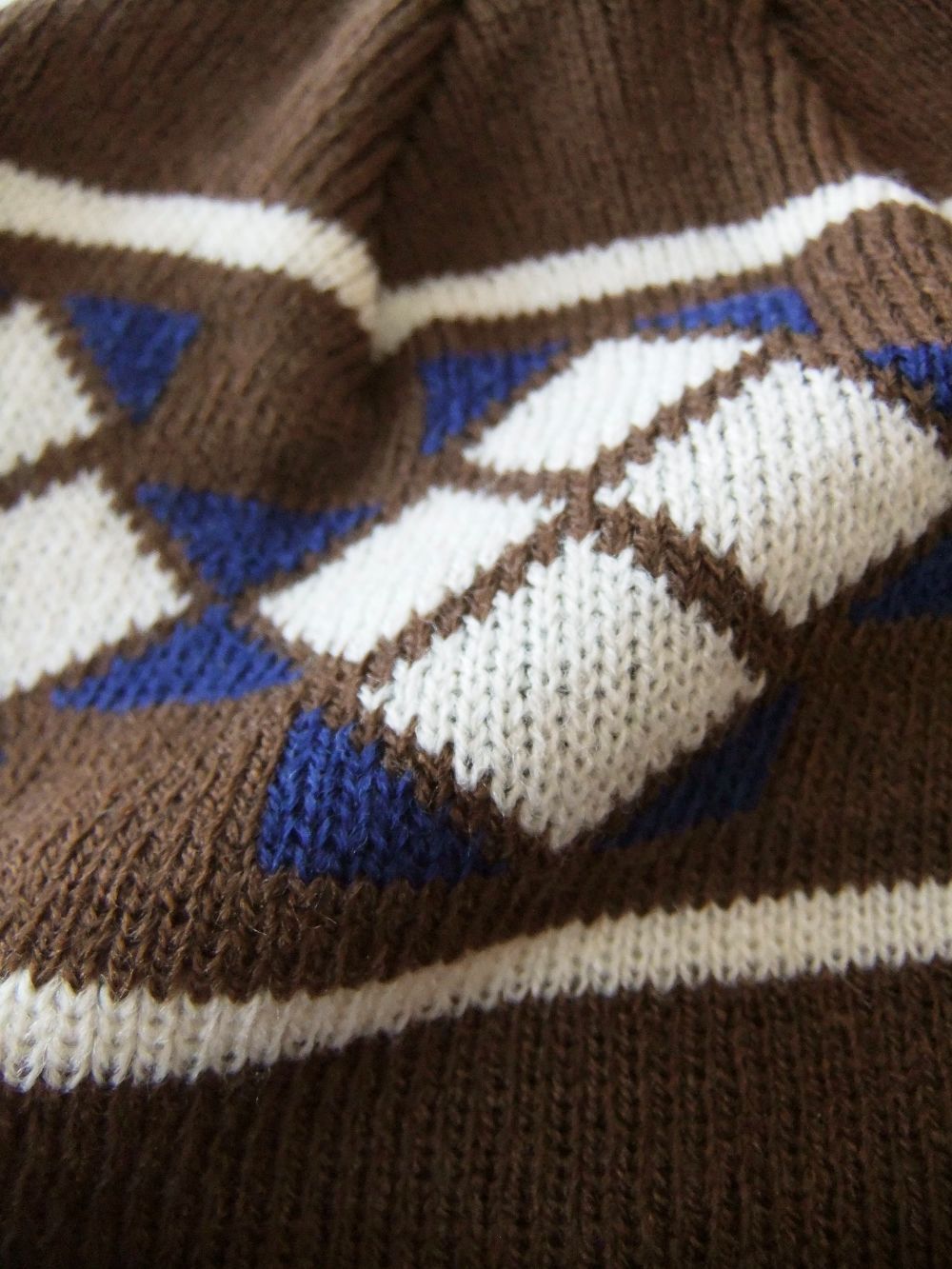 FAIR ISLE BEANIE   ロゴニットキャップ  ( ブラウン )   RSA-24207