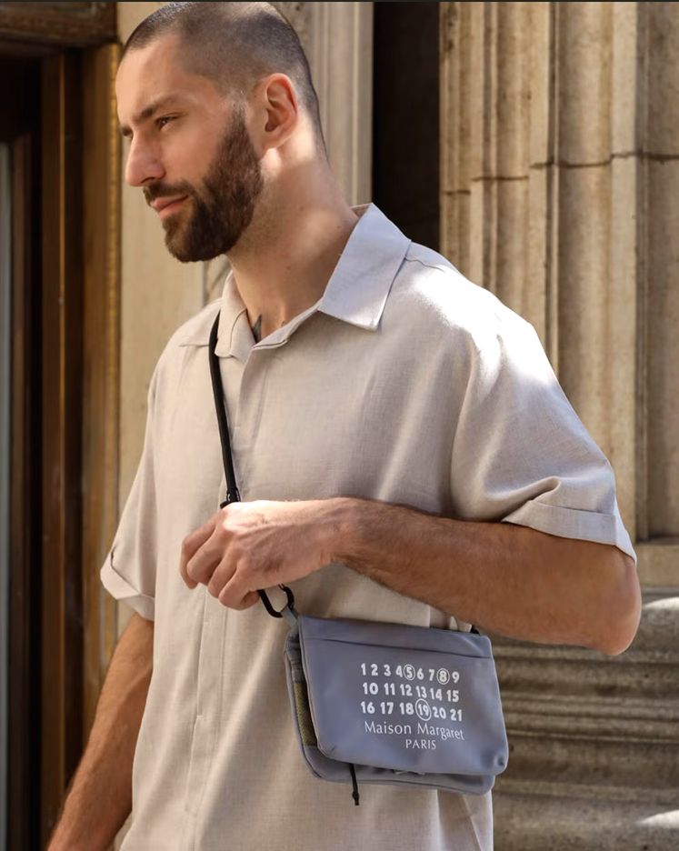 【MICALLE MICALLE Account】 HOMMAGE  MARGARET SHOULDER BAG（FOLDABLE）STRAP SET  (グレー) オマージュ ショルダーバッグ  MAC103GEE