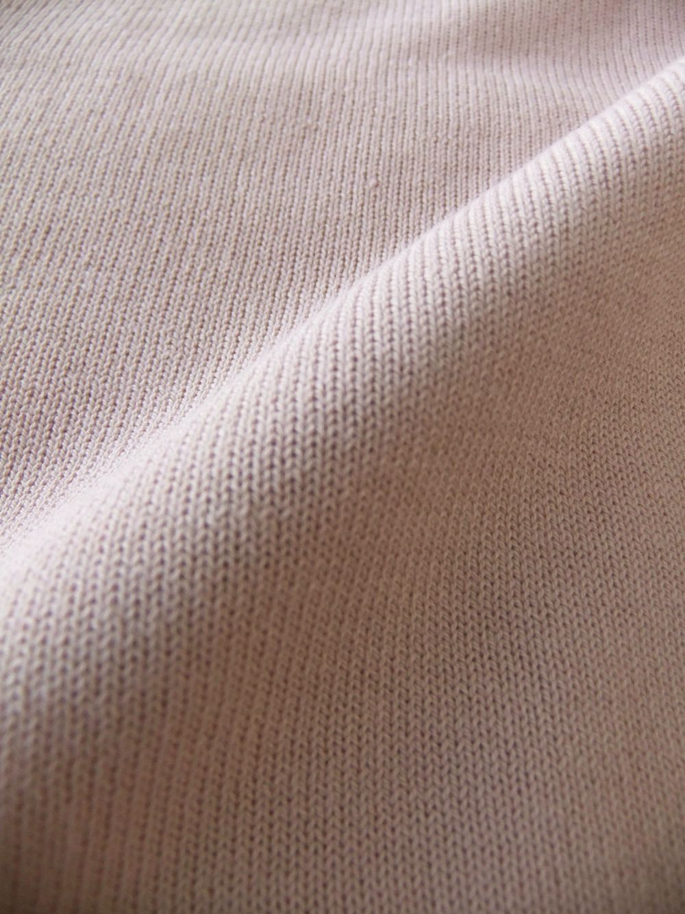 COTTON CREPE CREW NECK KNIT  (サーモンピンク） コットン クルーネック セーター