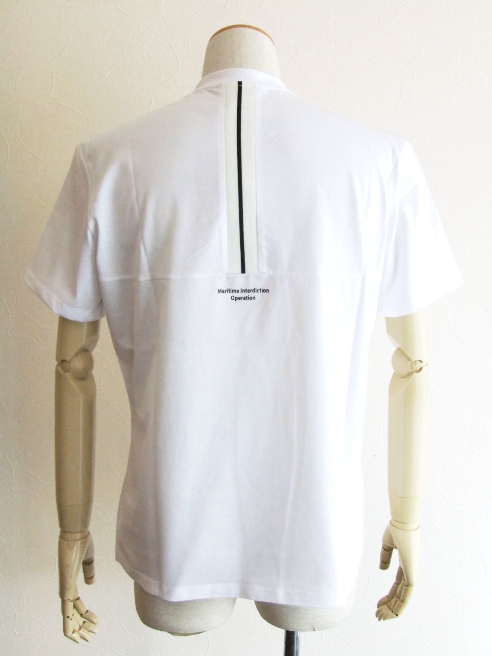 TOOSA   (ホワイト）  ラインリブ 半袖 Tシャツ