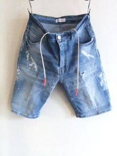 ジャージーダメージハーフデニム  BARRET  JERSEY EASY HALF DENIM PANT