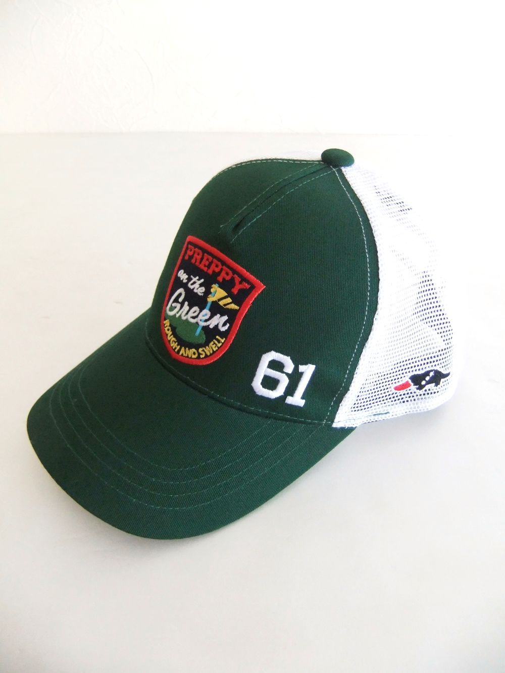 PREPPY MESH CAP  (グリーン)   ロゴ入りキャップ    RSA-25006