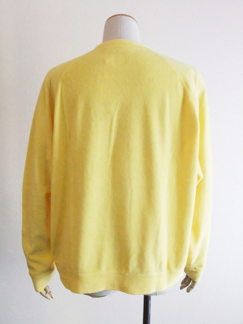 TOWEL RAGLAN COOL SWEATSHIRT (イエロー) ロゴ パイル スウェットシャツ   S71GU0579