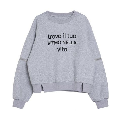 スリーブ ZIP デザイン 2WAY プルオーバー   （グレー）  MML108TEA