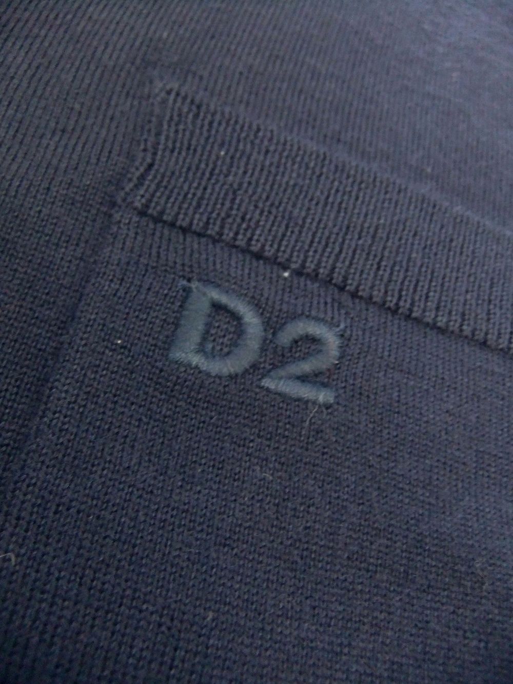 D2 EMBROIDERED KNIT SWEATER ウール クルーネックセーター  S74HA1103