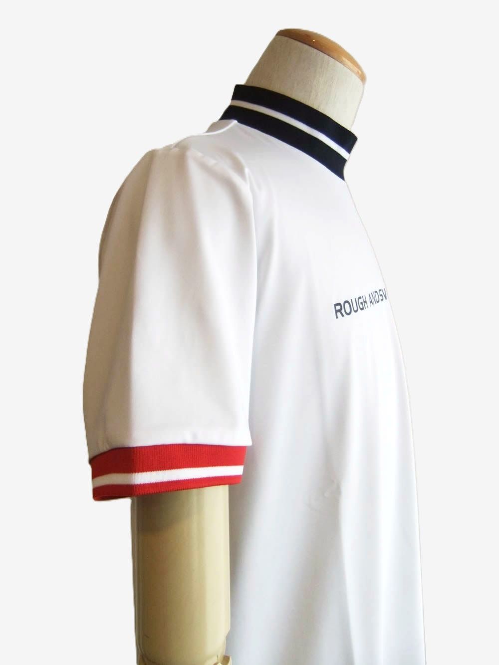 COLORFUL RIB MOCK  (ホワイト)  半袖モックネック ポロシャツ  RSM-26035