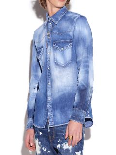 NEW WESTERN SHIRT  ダメージデニム ウエスタンシャツ
