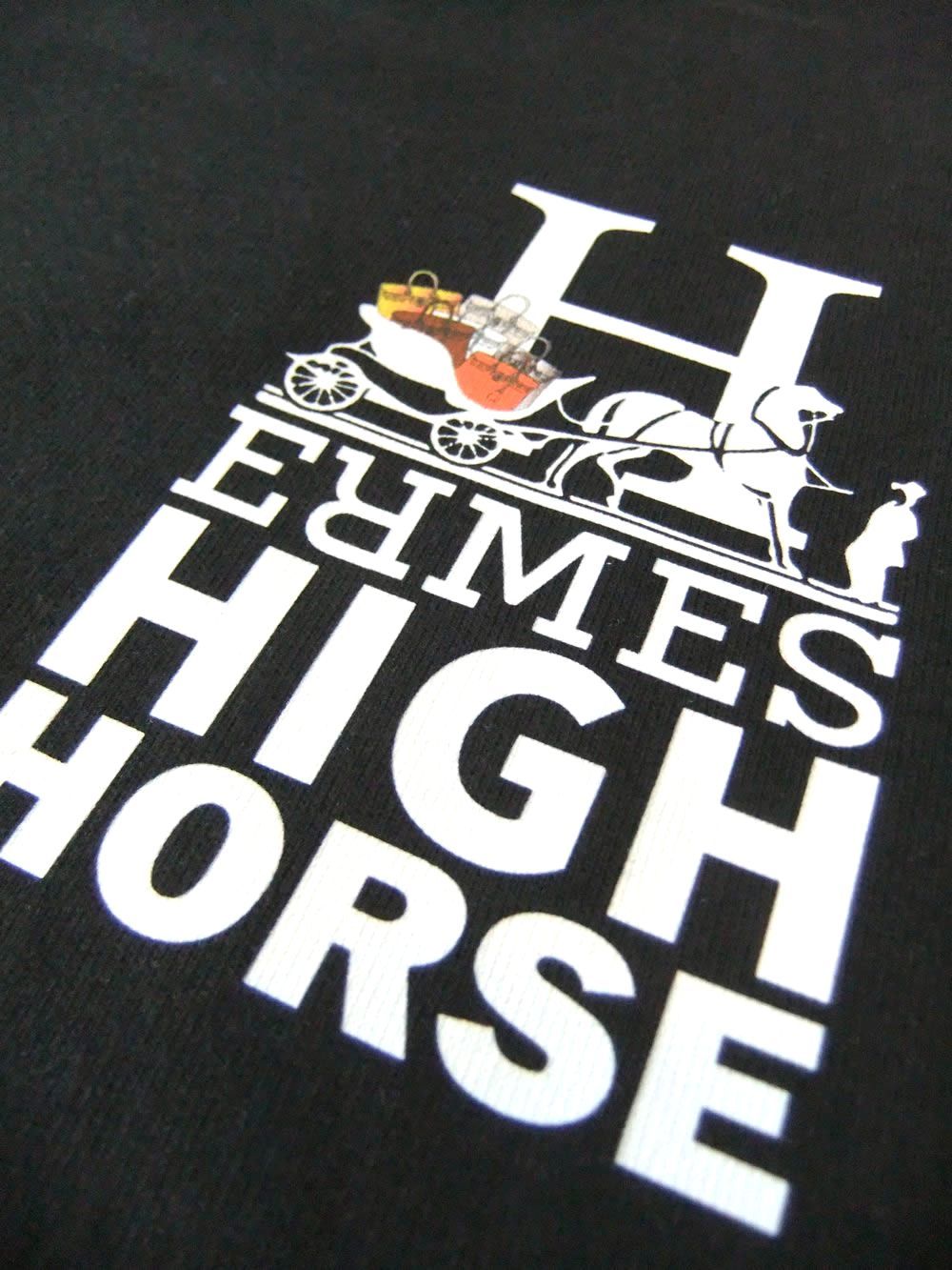 【MICALLE MICALLE Account】 HOMMAGE HIGH HORSE SCARF-HEM T-SHIRT  (ブラック)  スカーフヘム フリル Tシャツ  MAD114TEB