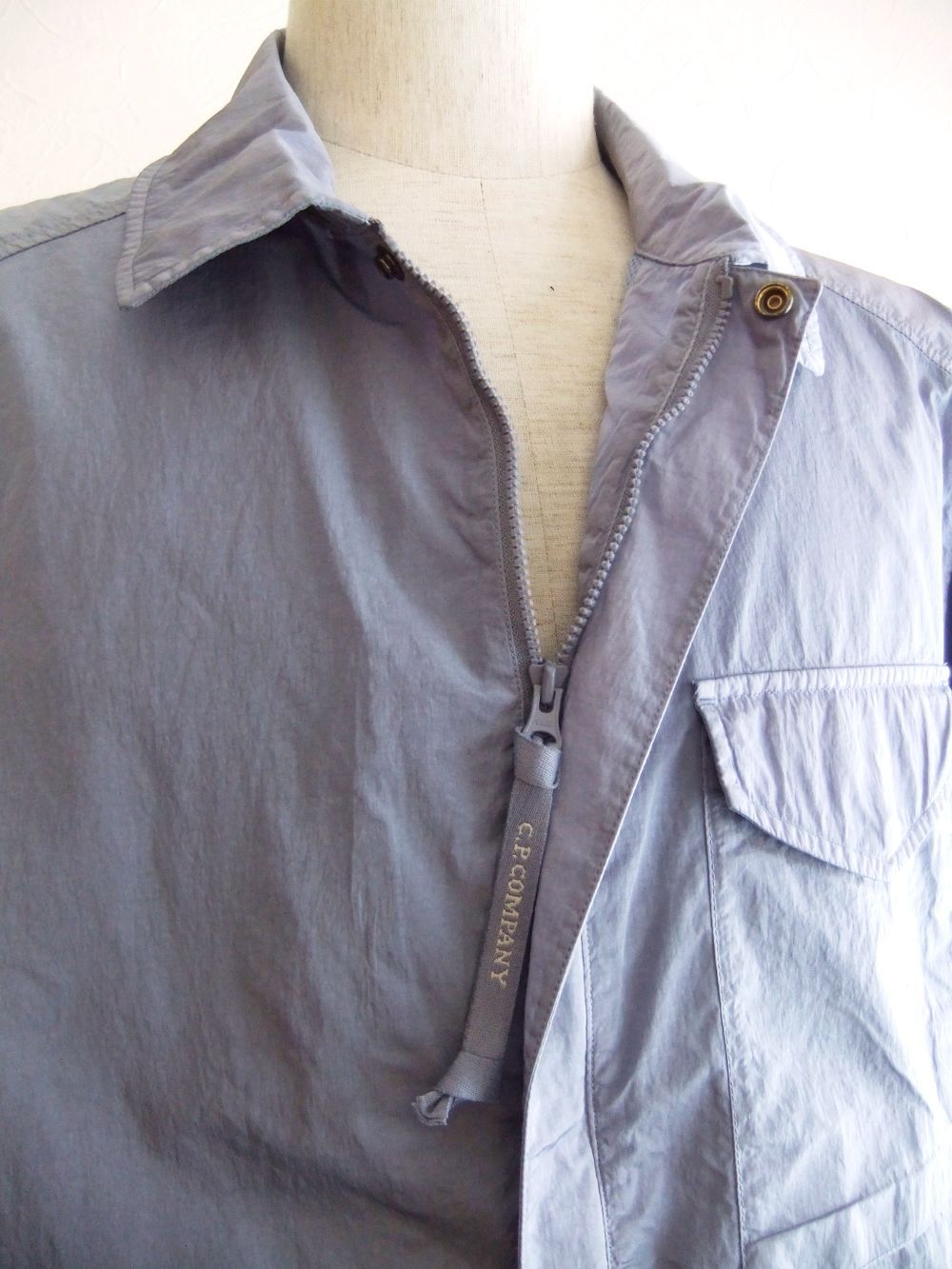 CHROME-R  FULL ZIP OVERSHIRT  (ラベンダー)  ジップアップ オーバーシャツ