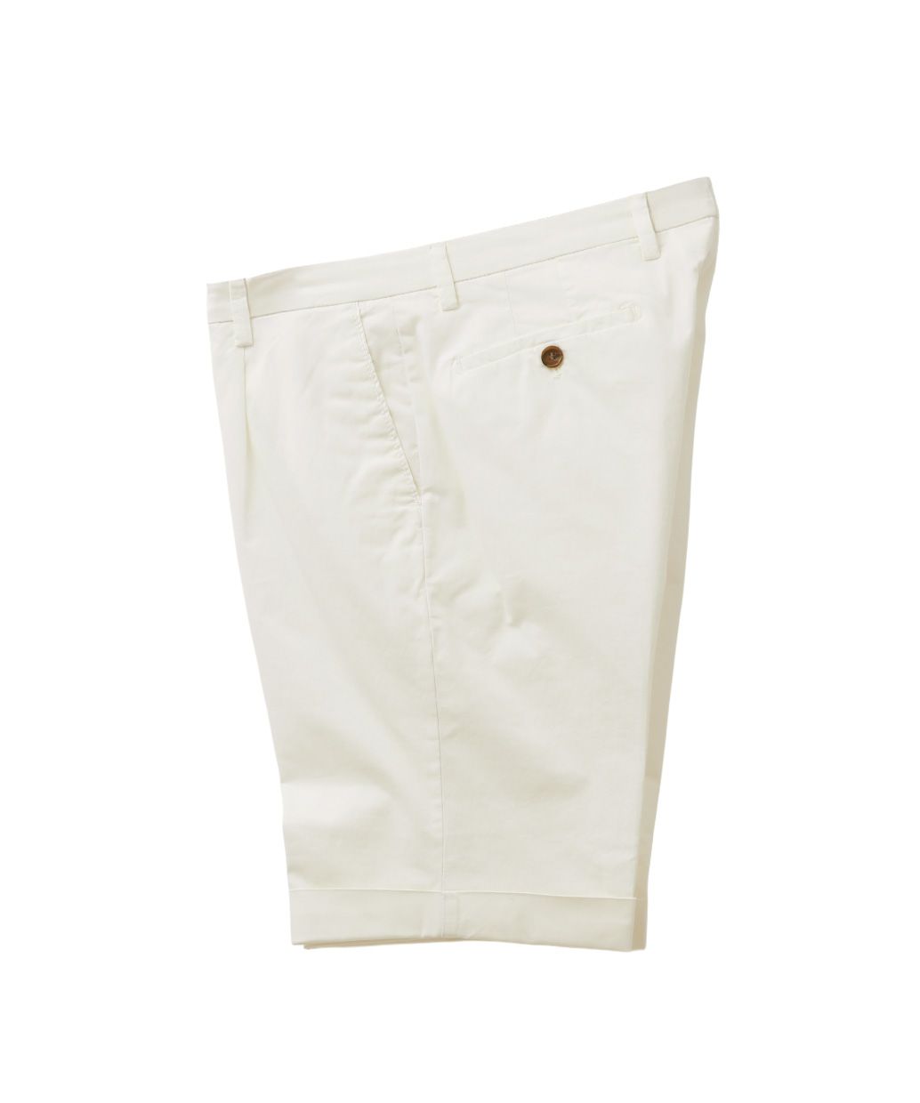BRIGLIA 1949   ( ホワイト ) コットンストレッチ ワンプリーツスリムショーツ