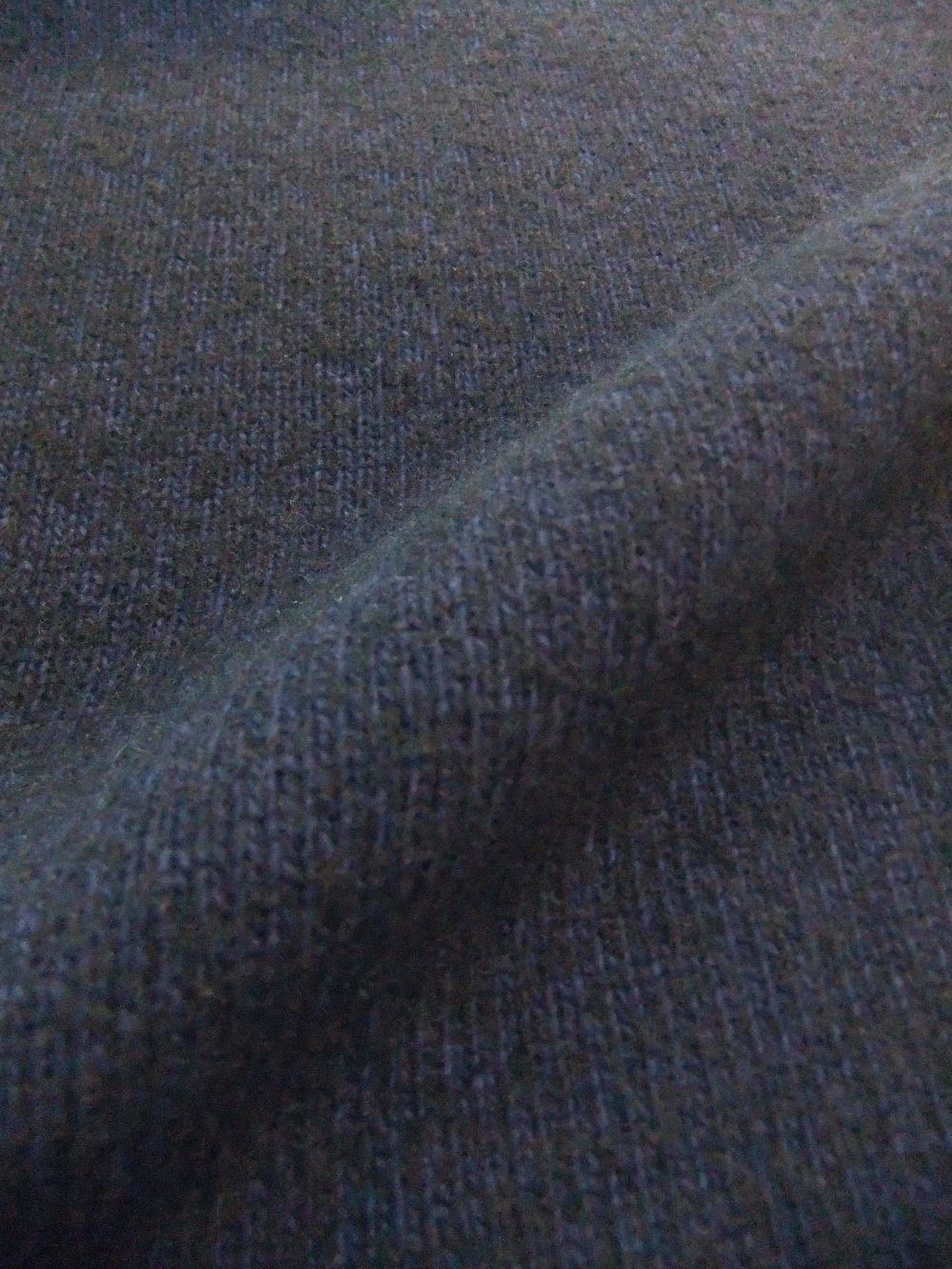 FLEECE KNIT SWEATER   (ネイビー) ウール クルーネック セーター