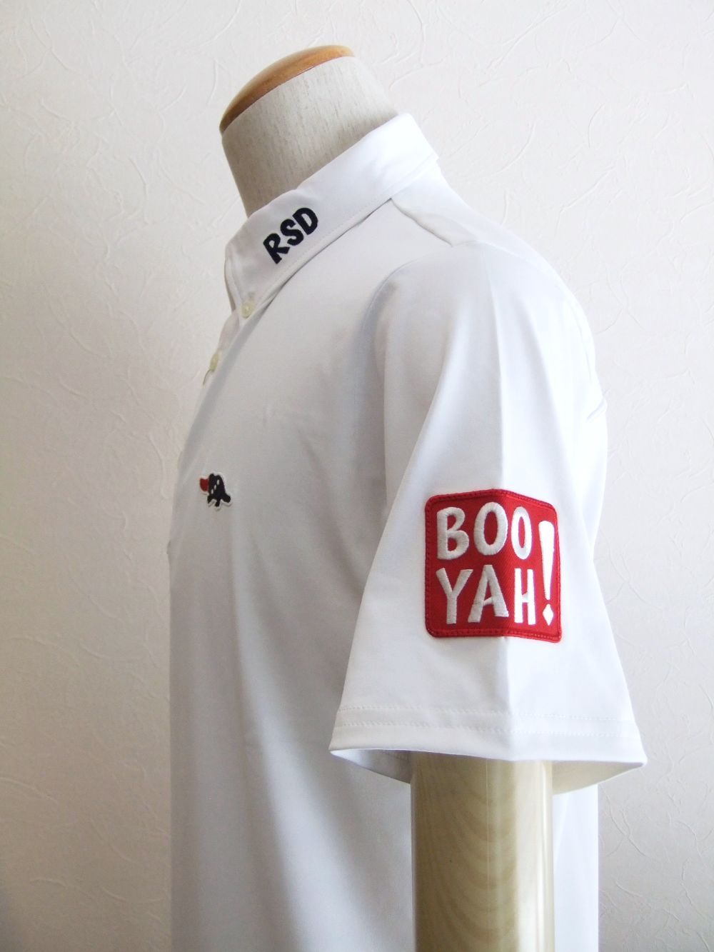 FAT BOY POLO  (ホワイト)   半袖ポロシャツ  RSM-21003