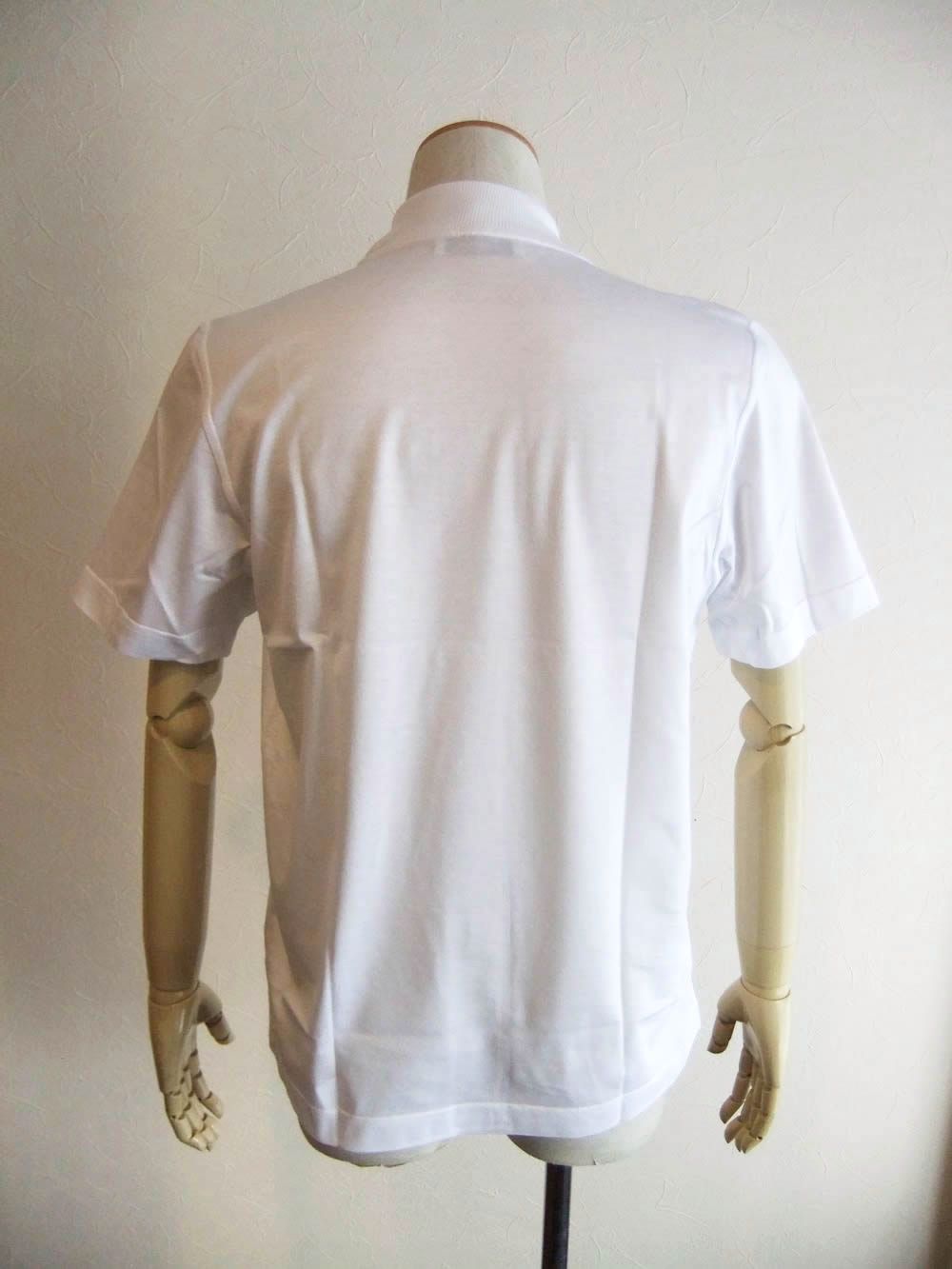 マーセライズ モックネック Tシャツ  (ホワイト)