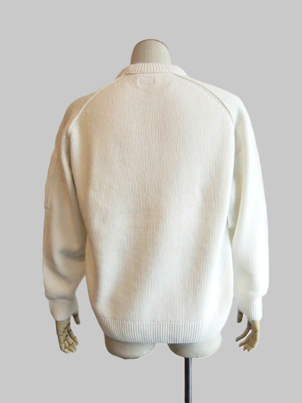 CHENILLE COTTON CREWNECK LENS SWEATER (ホワイト)   コットン クルーネックニット