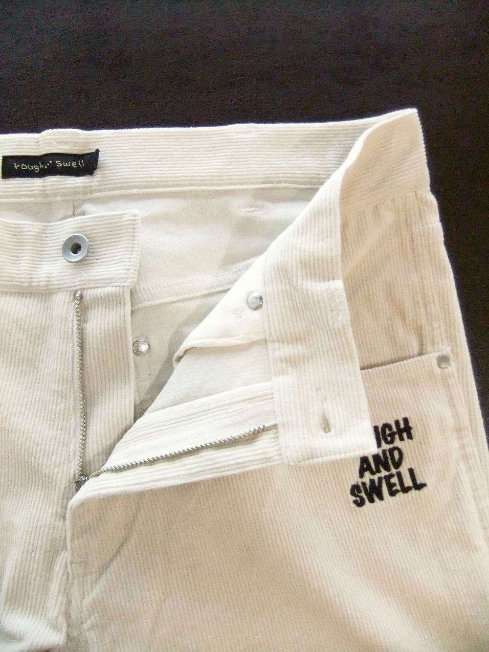 HIGHLANDS PANTS  (アイボリー) コットンストレッチ コーデュロイ 5Pパンツ   RSM-25267