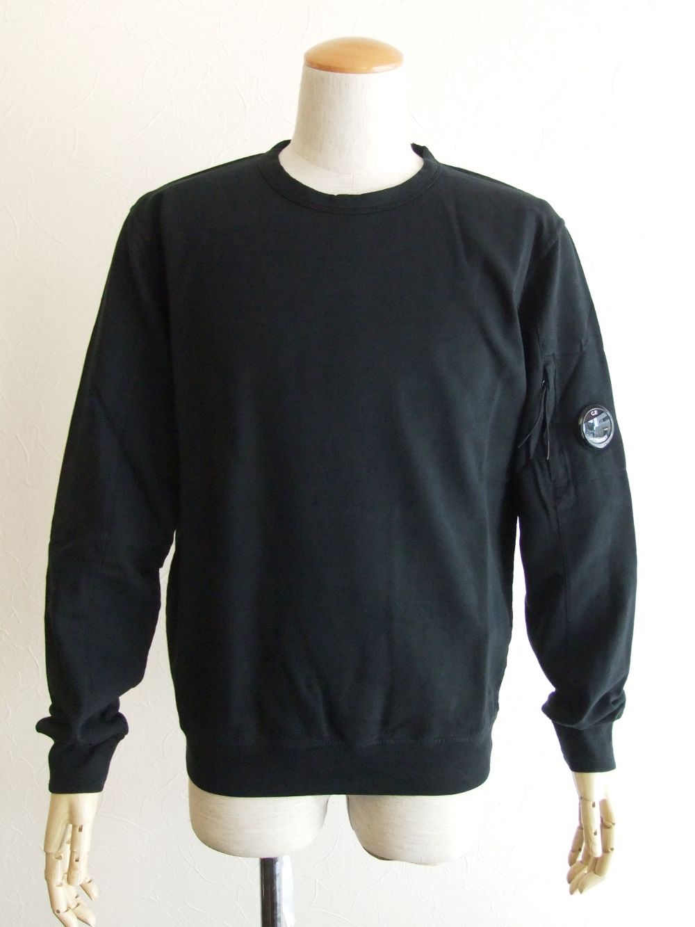 LIGHT FLEECE  SWEATSHIRT   ( ブラック )  クルーネック スウェットシャツ
