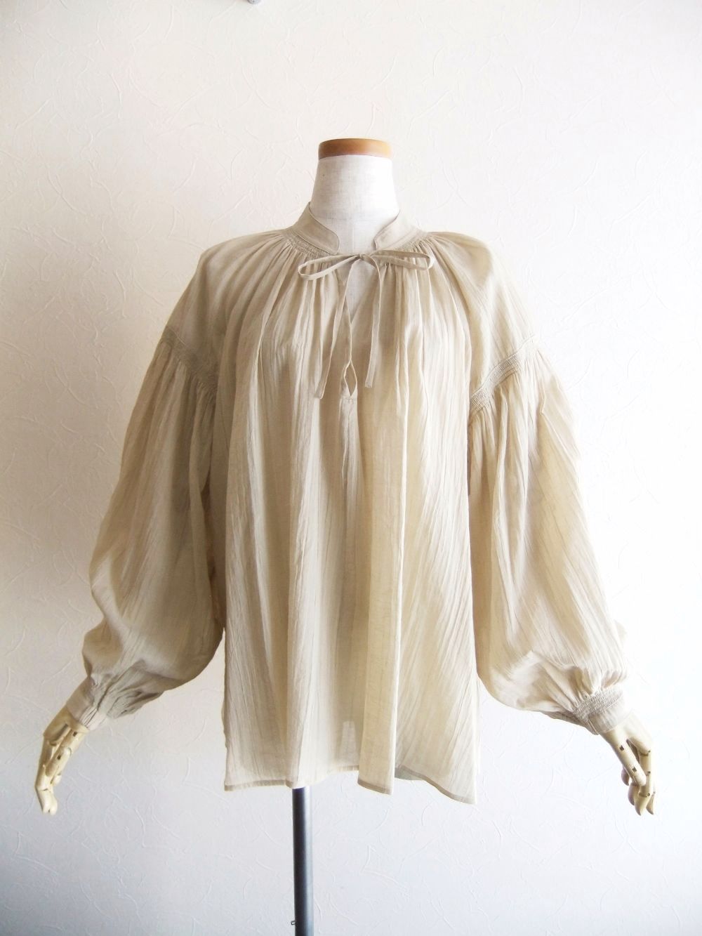 Cotton Voile Skipper Pullover  コットン ボイルワッシャー スキッパーブラウス    525910