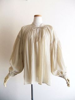 Cotton Voile Skipper Pullover  コットン ボイルワッシャー スキッパーブラウス    525910